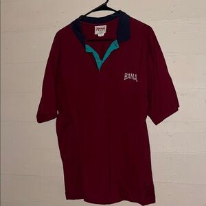 Sports Pages Vintage XL Bama Maroon Polo Shirt 90s